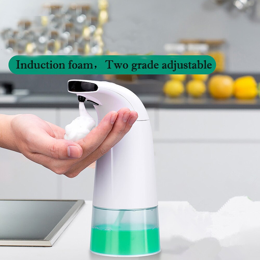 250ml køkken håndfri automatisk sæbedispenser berøringsfri badeværelse dispenser smart sensor flydende sæbedispenser til køkken