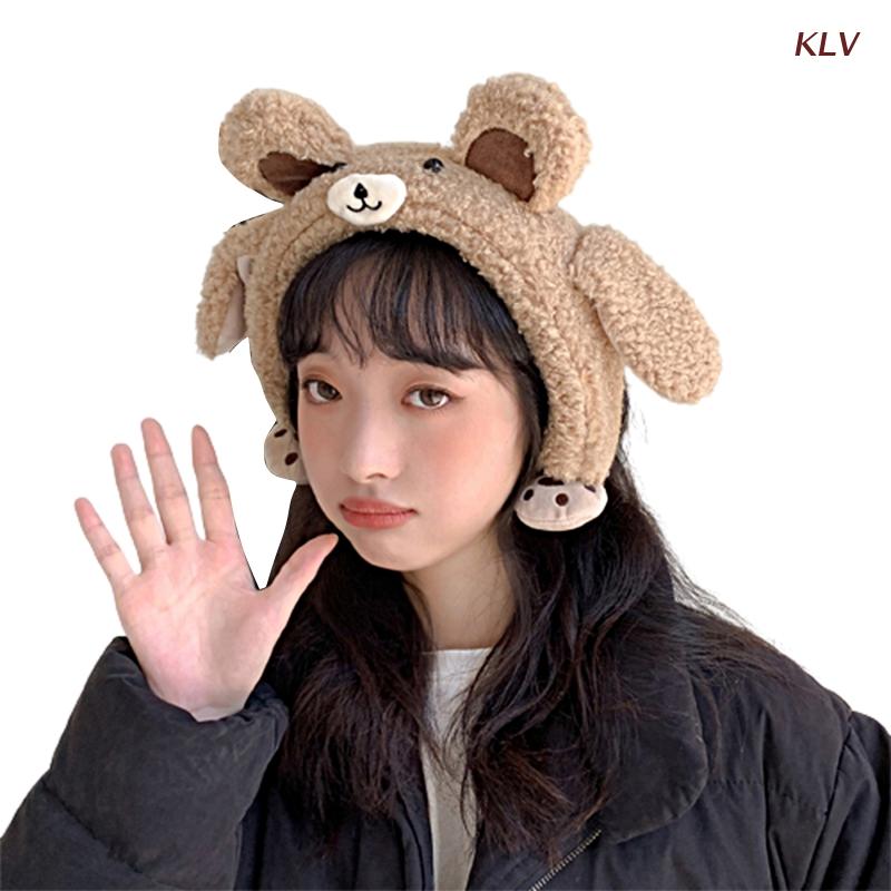 Moving Ears Hat Adult Bear Ear Muff Moving Ear Muffs For Women Cute Headband 6XDA: 3