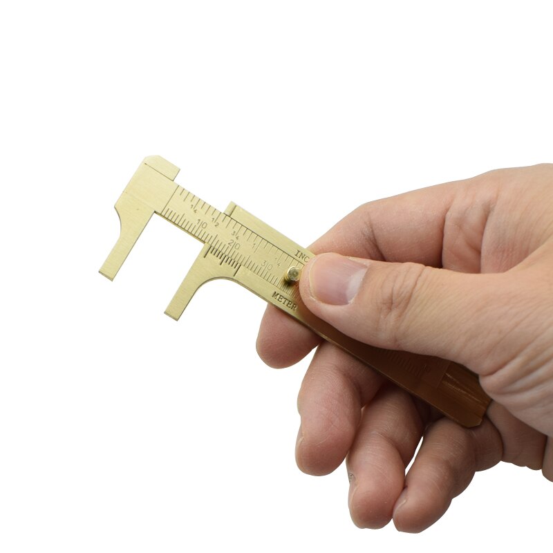 Mini Small Metal Solid Brass Vernier Caliper Ruler Sliding Gauge 8cm 3.15Inch Measuring Tools School Supplies Stationery