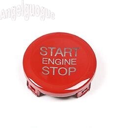 Voor Alfa Romeo Giulia Stelvio Auto Motor Start Stop Knop Keyless Systeem Cover Frame Trim Vervangen Ontsteking schakelaar: red button cover