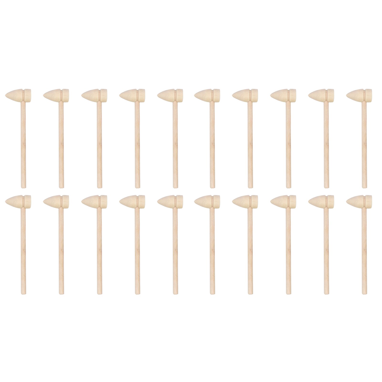 Houten Mini Hamer Om Klop Cake Houten Hamer Kinderen Platte-Headed Houten Hamer Te Kloppen Chocolade En Zeevruchten harde Schelpen: 20 PCS