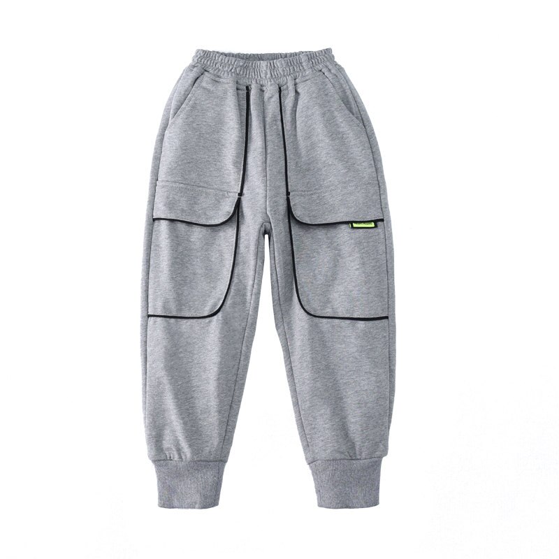 Pantalon de survêtement coréen pour adolescents, Long, de Sport, de couleur unie, décontracté, Cargo, pour enfants de 4 5 6 7 8 9 10 12 13 ans, printemps automne