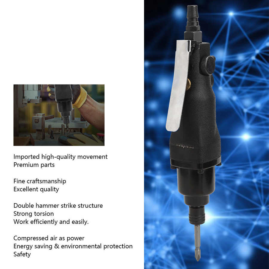 YC-3010 10H High Torque Straight Air Screwdriver 6-10mm Pneumatic Screw Assembly 8000rpm Air Adjustable Screwdriver 6.2kg/cm2