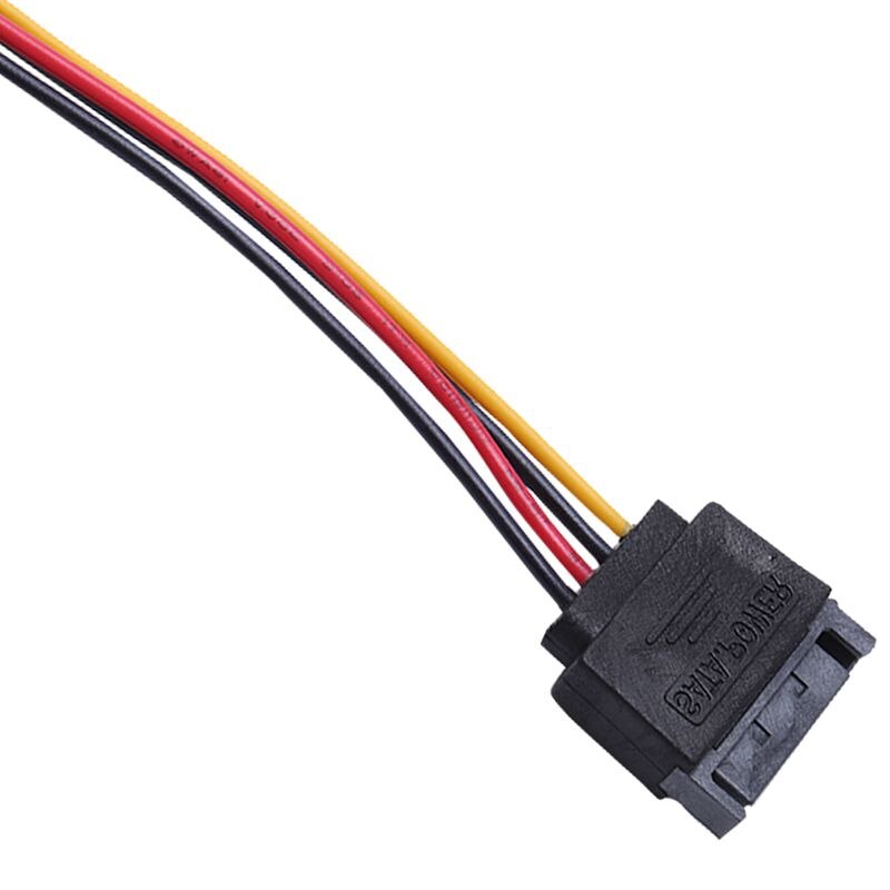 PC SATA 15 Pin Male to Female HDD Power Cable Converter Adapter