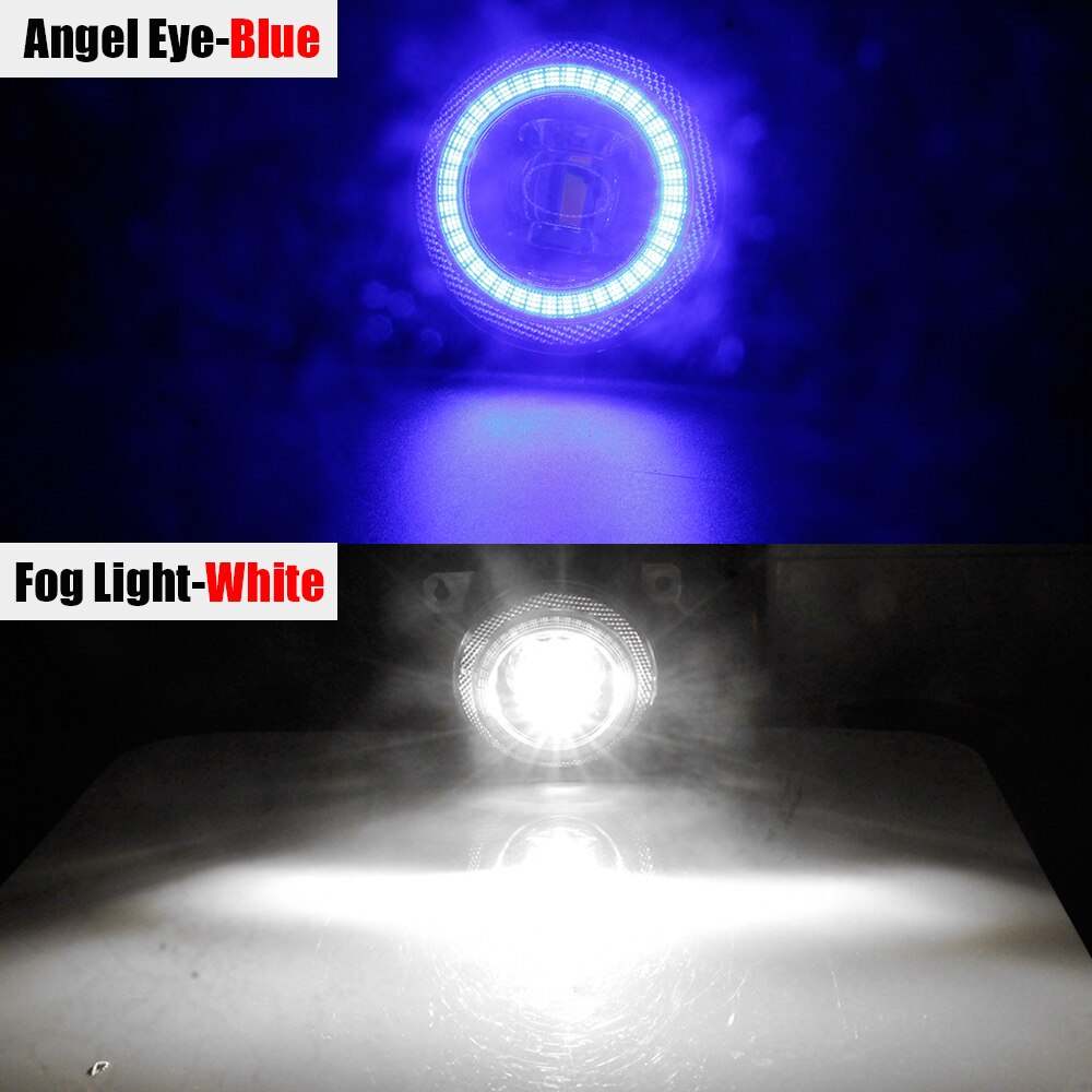 Car Fog Light LED Angel Eye Daytime Running Light 8000LM For Citroen DS3 DS4 DS5 C1 C3 C4 C5 C6 C-Crosser Jumpy Xsara Berlingo: Blue and White