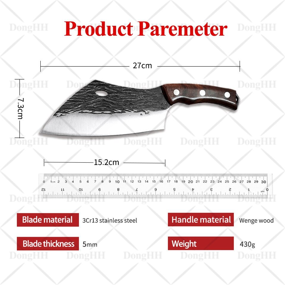 6 inch Forged Boning Knife Butcher Knife Kitchen With Sheath Damascus Chef Knife Multifunctional Meat Cleaver