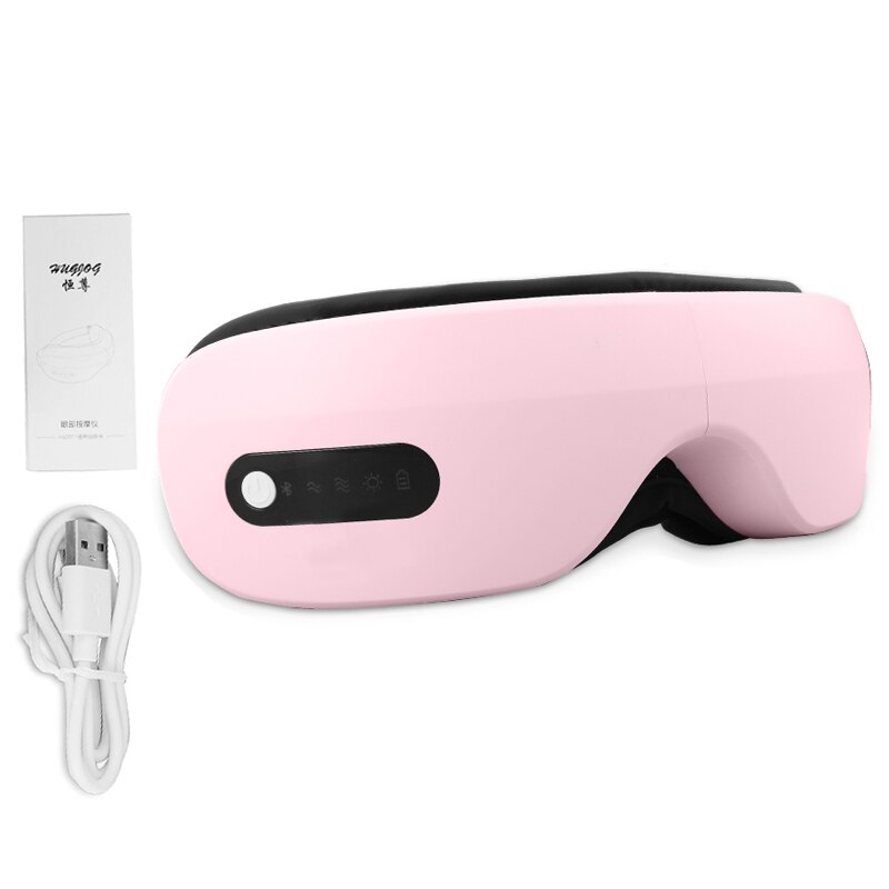 Elektrische Trillingen Bluetooth Eye Massager Eye Care Apparaat Rimpel Vermoeidheid Verlichten Trillingen Massage Compressanti Donkere Cirkel: NO BOX  Pink