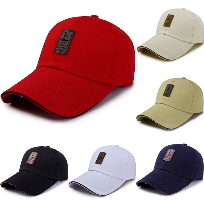 Lente Eenvoudige Verlengd Dakrand Baseball Cap Mannen Zonnebrandcrème Zonnescherm Leisure Zonnehoed Zomer Golf Hoed