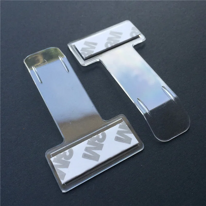 1pc Transparent Car Vehicle Parking Ticket Receipt Permit Card Holder Clip Sticker Windscreen Plastic Universal Car Accessories
