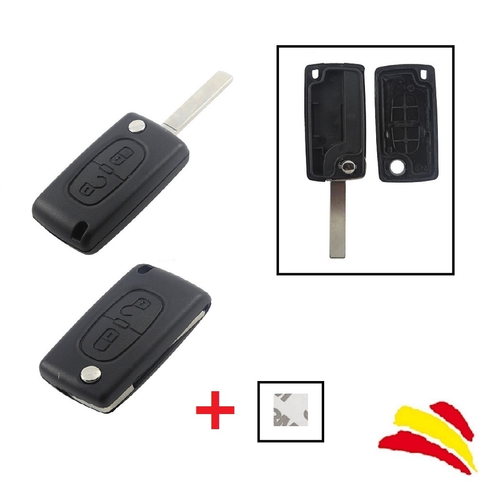 Knop Key Case Citroen 2 Knoppen C2 C3 C4 C5 C6 C7 C8 Picasso Model CE0523 VA2