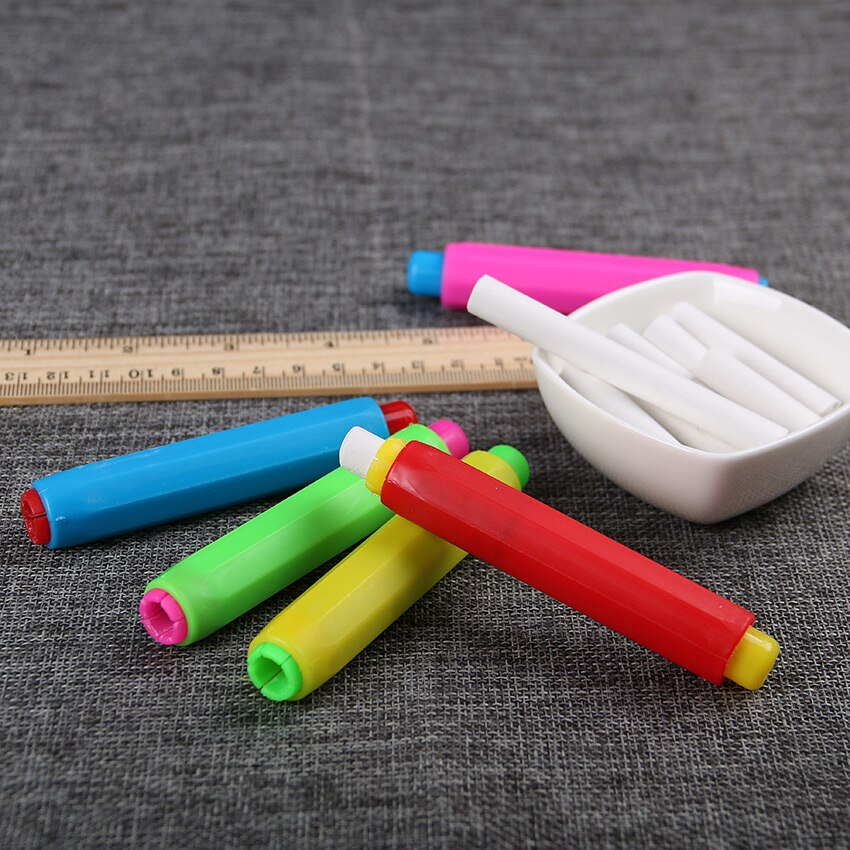 1PC nauczyciel tablica plastikowa podstawka na kredę s kreda kolor losowo podstawka na kredę