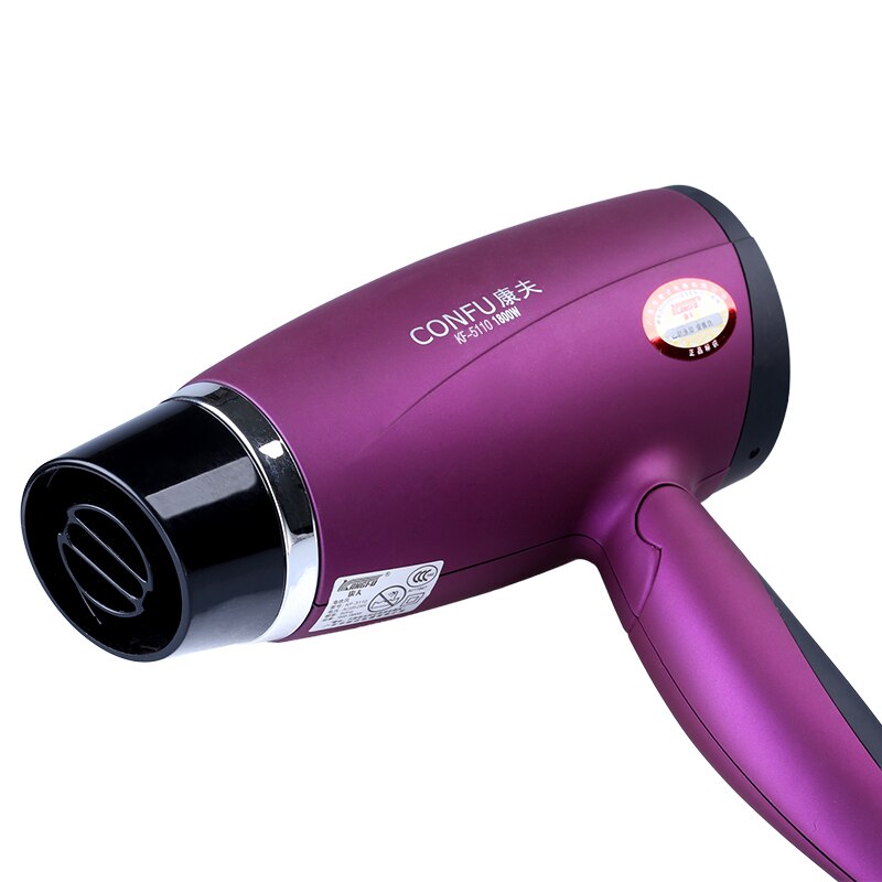 1800W Mini Hair Dryer Travel Hotle Foldable Handle Hairdryer and Cold Thermostatic Hair Blower Portable Blow Dryer Purple