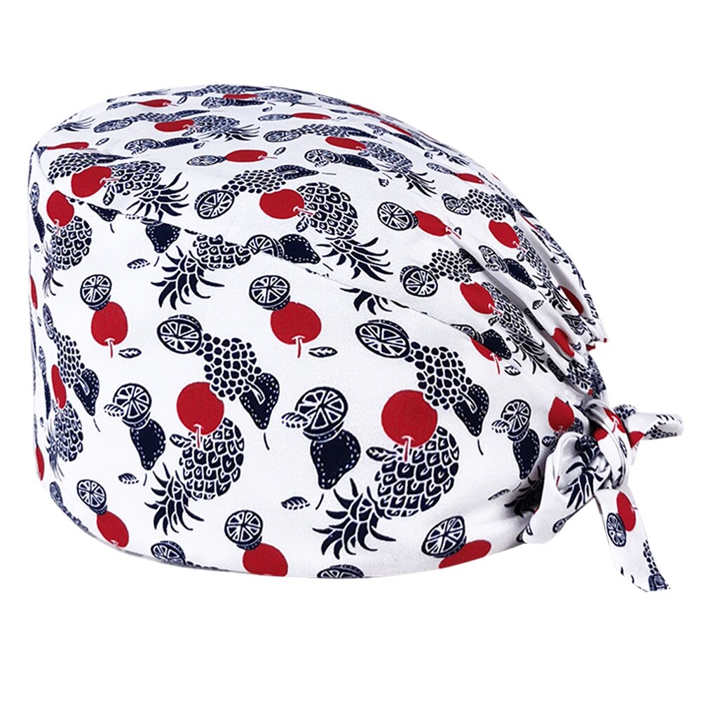 Mode Katoen Cartoon Animatie Afdrukken Verpleegkundige Cap Ademend Operatiekamer Unisex Werk Cap Schoonheidssalon Verpleging Scrub Cap: 22095