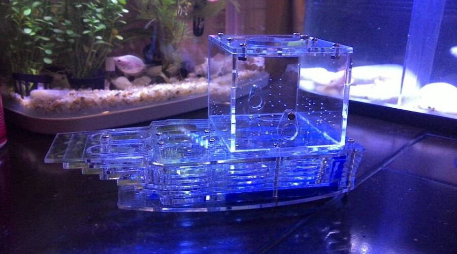 Boat UFO Shape Ant Nest Transparent Ant Workshop For Student Sientific Abservation DIY Accembling Insect Ant House Case Pet Cage