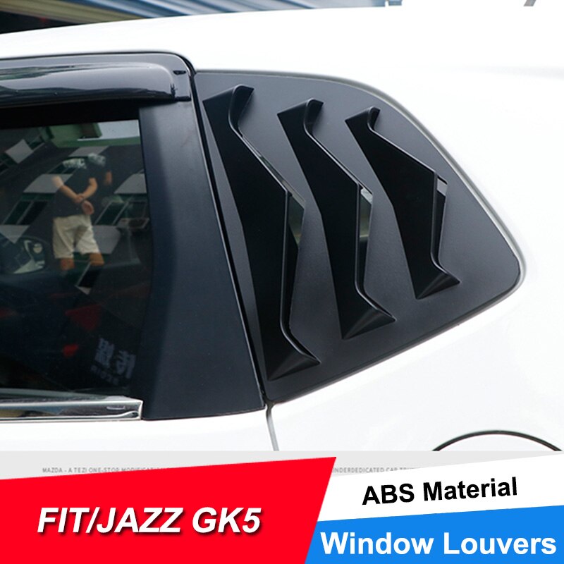 Jncforurc Side Vent Window Louvre Auto Achter Kwart Spoiler Panel Voor Honda Fit Jazz 15 16 17 18 Abs stickers 2 Stks/set