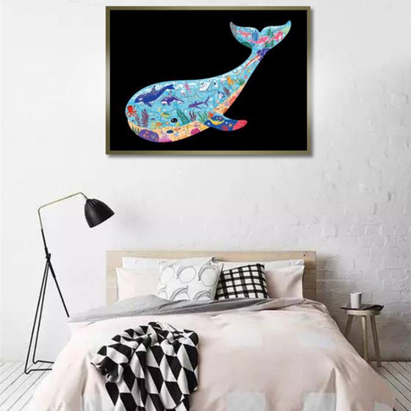 Forme animale Puzzles pour adultes baleine pingouin Triceratops Panda éléphant Lion Puzzle jouets éducatifs pour enfants plancher Puzzle