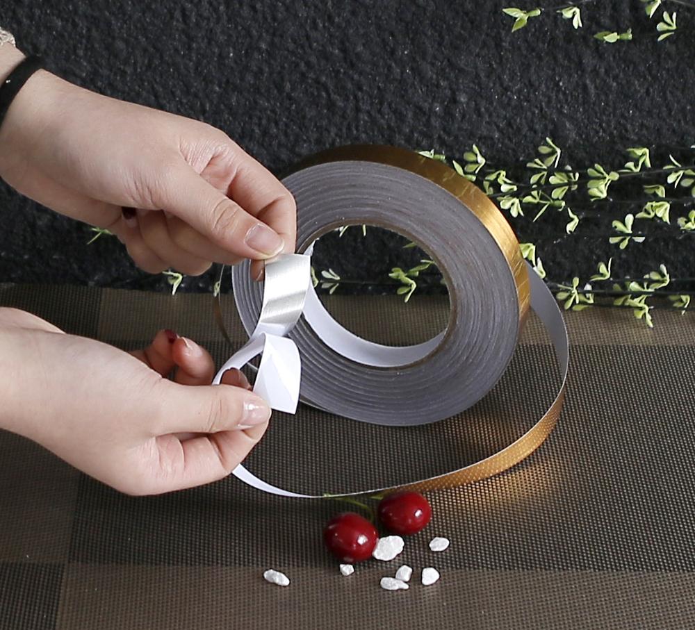 Decoración de techo de papel de aluminio dorado, pegatinas para huecos de azulejos, decoración de techo suspendida para sala de estar, cinta autoadhesiva DIY deco