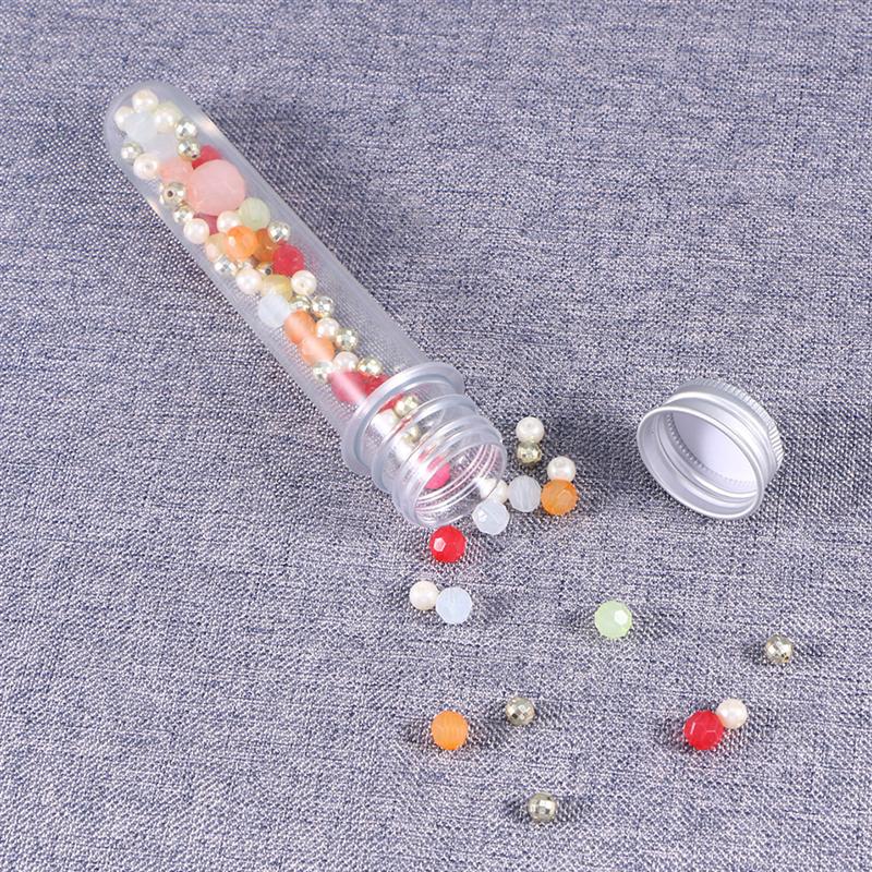 50pcs 40ml Test Tube Bottles Storage Container Cylindrical Tubes Candy Tubes Transparent Cylindrical PET Test Tube Bottle