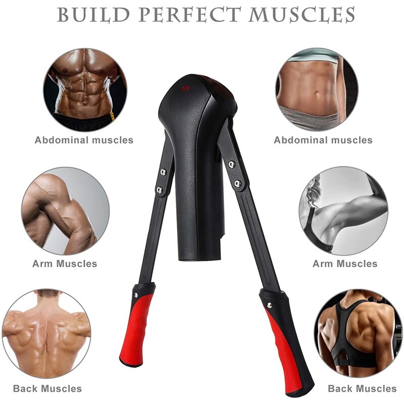 Adjustable Hydraulic Power Twister Arm Exerciser 22-440Lbs with LCD,Home Chest Expander Muscle Shoulder Training