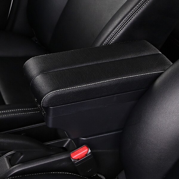 Voor Hyundai I30 Armsteun Doos Centrale Winkel Inhoud Opslag Armsteun Doos Met Usb: A-Black white line