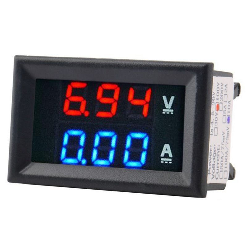 Panel mounted DC digital voltmeter Ammeter 100 V 10 A
