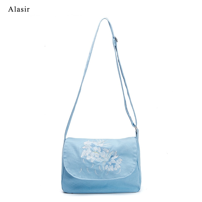 Alasir Original Style chinois brodé toile sacs à bandoulière grande capacité femme sacs à main femmes fleurs sacs de messager