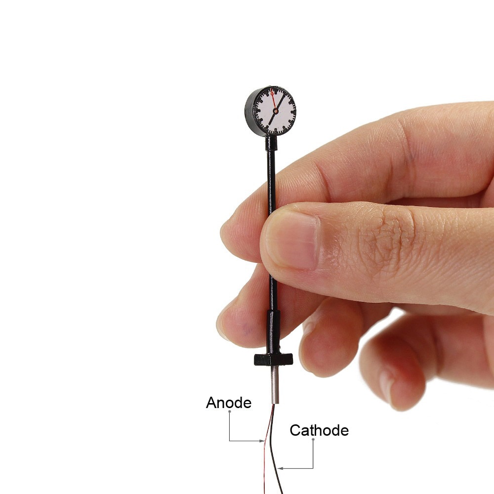 Model Railway Lights Lit Platform Clock Lamp Train Station Layout HO N Scale LQS62