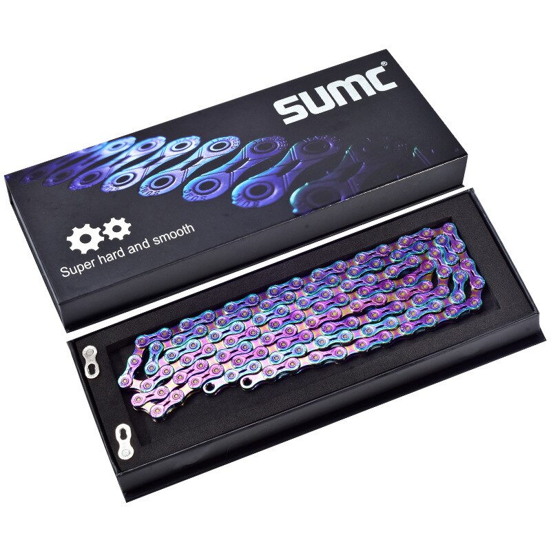 SUMC Mountain Bike Road Bike shifting Chain Colorful Bicycle chain 9S 10S 11S 12S For M8000 M6000 M9100 M610 With Missinglink