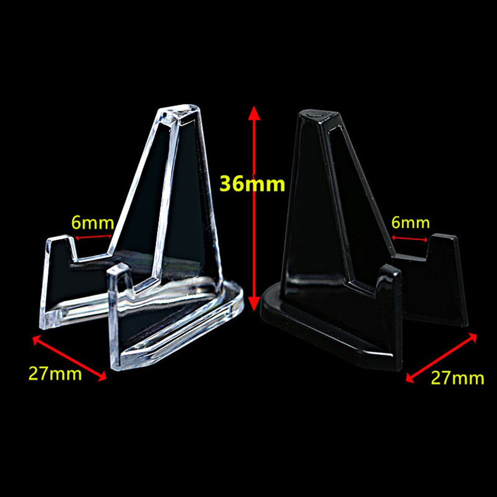 12pcs Acrylic Transparent Display Stands Mini Display Easel Holder For Displaying Pocket Watches Capsules Challenge Medal 2.36in