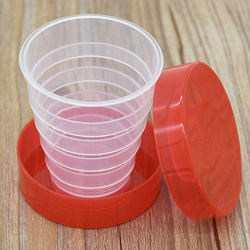 Opvouwbare Draagbare Inklapbare Plastic Cups Telescopische Cups Camping Wandelen Drinkware Willekeurige Kleur