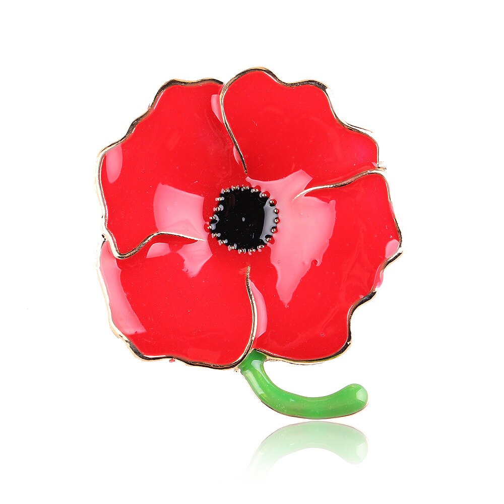 Poppy Broche Uk Prinses Souvenir Pin Geëmailleerd Rode Papaver Bloem Broches Gemenebest Van Naties Zinklegering Broche Pinnen: XZ-Yinglihua DiyouC