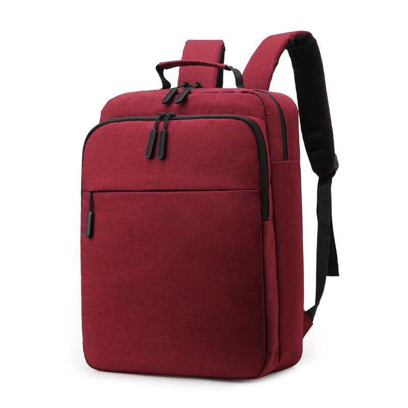 Novo esportes ao ar livre mochila simples saco de computador de negócios moda estudante saco de escola viajar bolsa de ombro: wine red