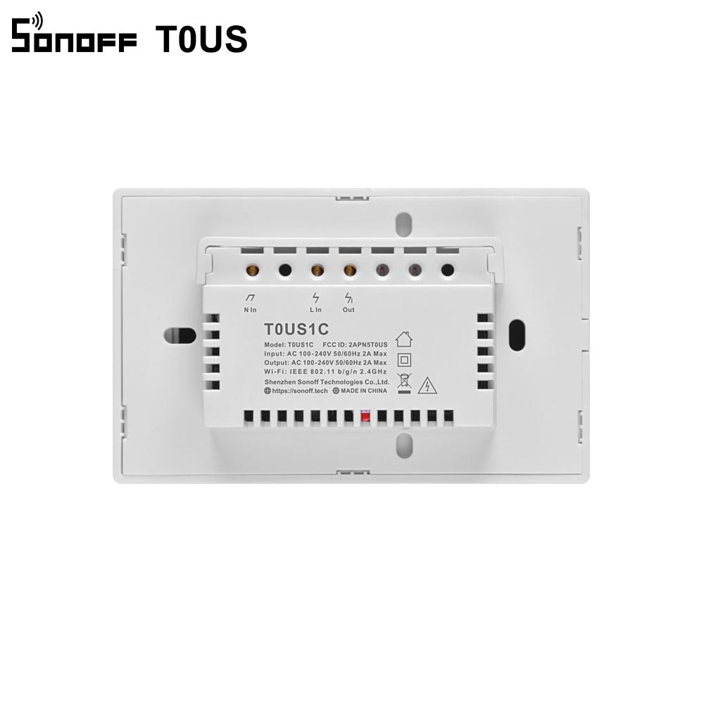 SONOFF – interrupteur mural intelligent T0US TX Wifi, minuterie 1/2/3 gangs, prise en charge du contrôle vocal/APP/tactile, fonctionne avec Alexa Google Home IFTTT