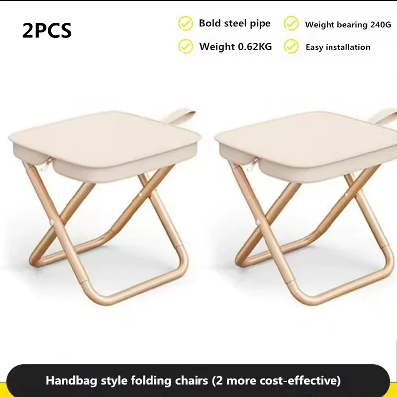 Handtas Krukken Outdoor Campingstoelen Draagbare Ultralichte Viskruk Eenvoudige Babystoelen Eenvoudig Opvouwbare Picknick Waterdichte Stoel: Lichtgrijs