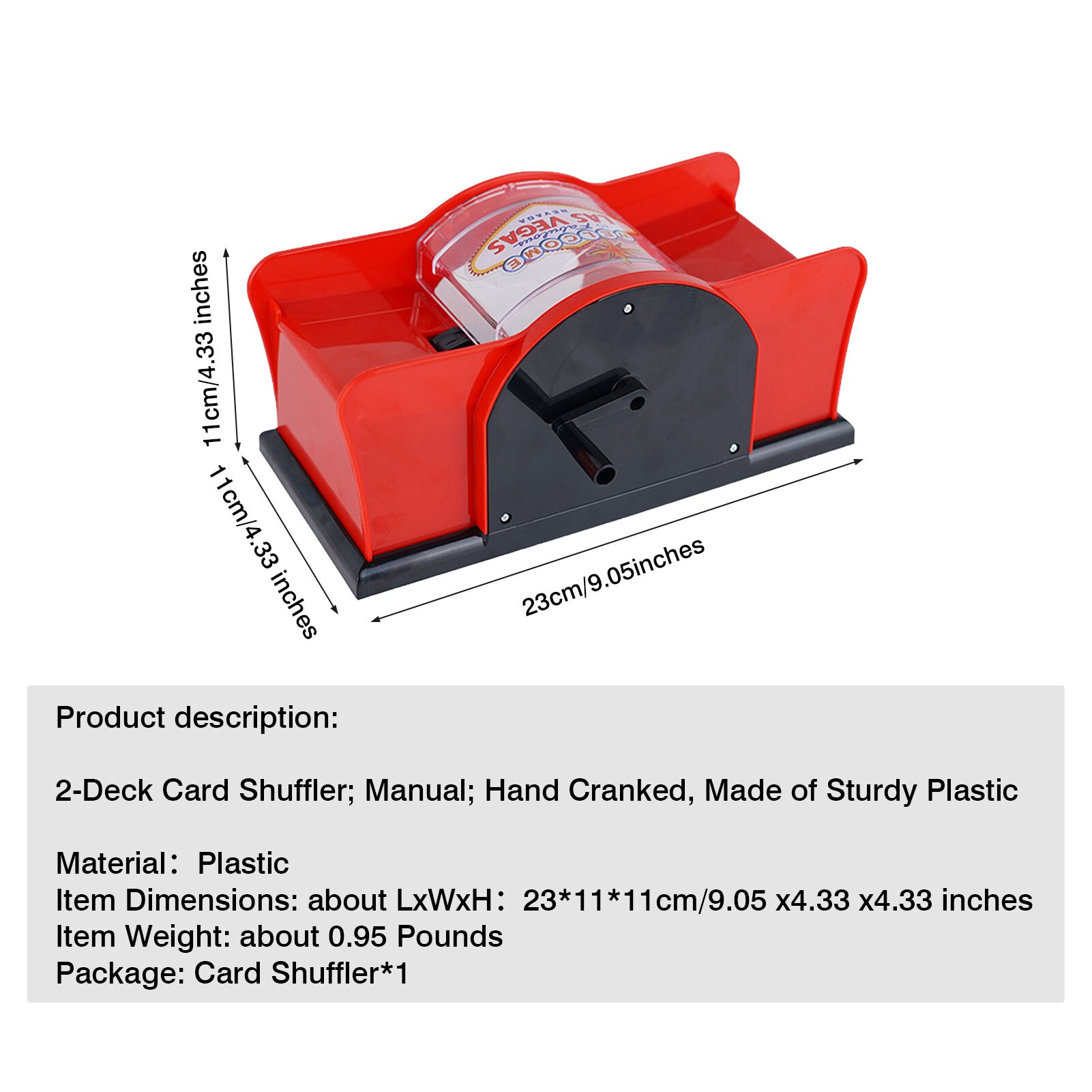 Hand Cranked Card Shuffler 2 Deck Card Shuffler Casino Robot Card Shuffling Machine Poker Playing Tool