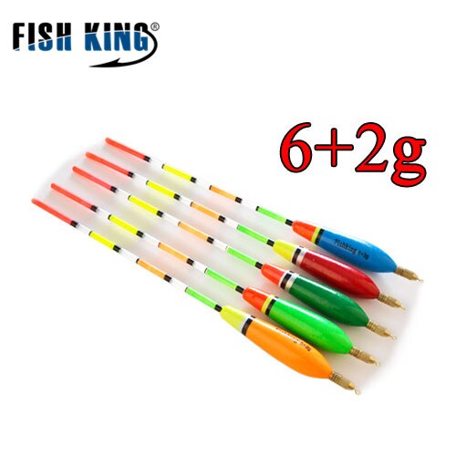 Vis koning dobbers visgerei visdobber dobbers set wobblers gemengde kleur uitrusting lood karper beetmelder signaal 180503: 003