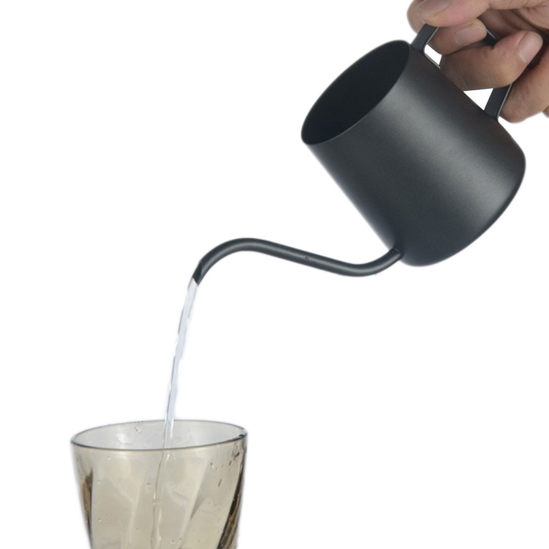 350/250ML Stainless Steel Hand Punch Pot Coffee Pot Drip Gooseneck Spout Long Mouth Kettle Teapot Coffee Pot Long Mouth