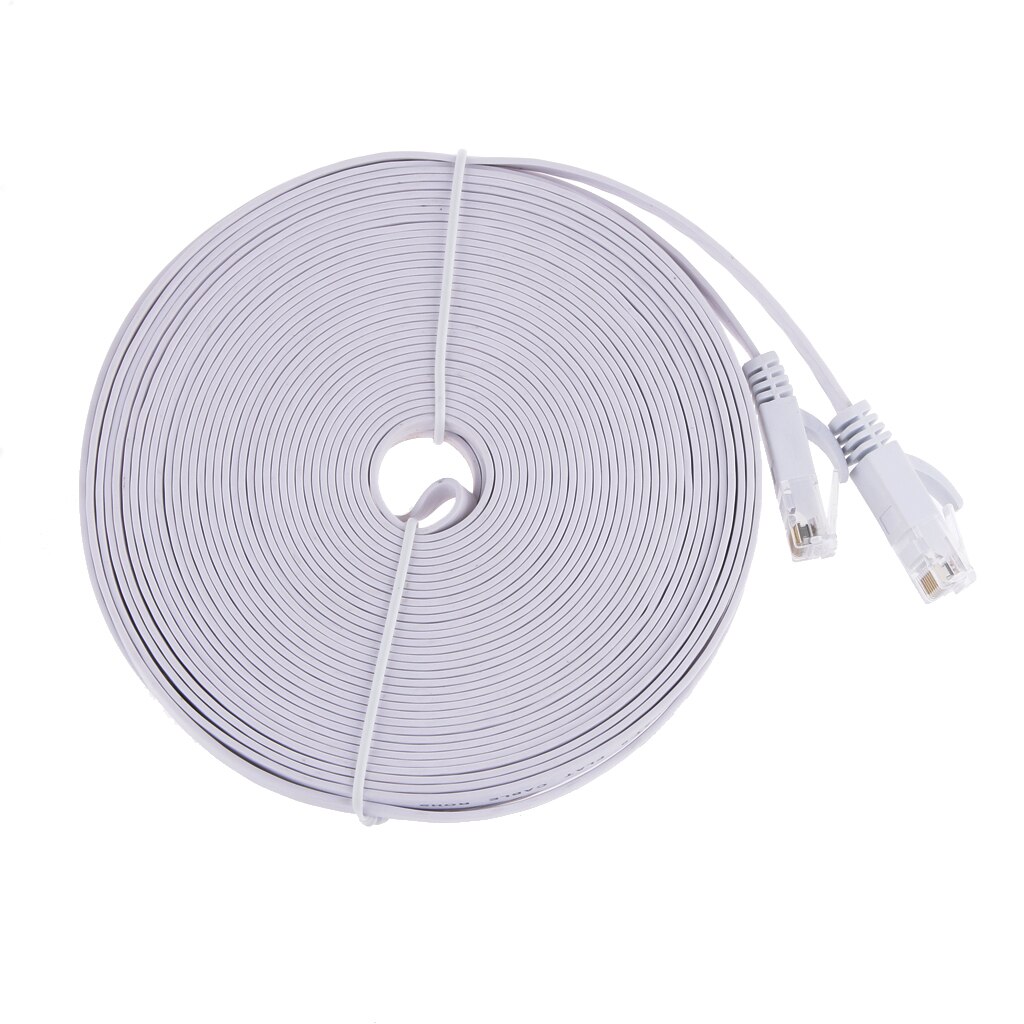 15m Cat5e RJ45 Ethernet Netzwerk Patch Blei Kabel Adapter Weiß Katze 5e Rückwärts kompatibel mit Katze 5e und Katze 5 umwelt