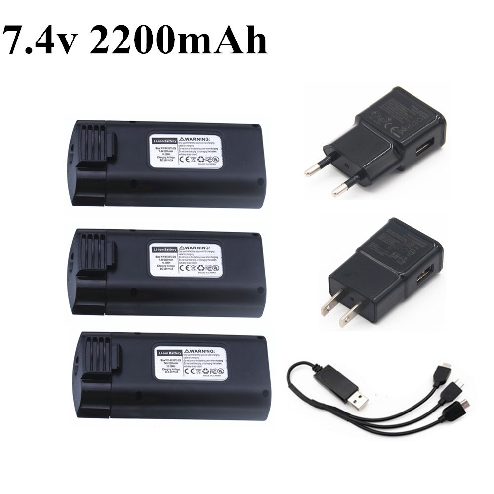 7.4V 2200mAh Lipo Battery and Charger Set For SG108 SG-108 RC Quadcopter Spare Parts 7.4V Rechargeable Battery