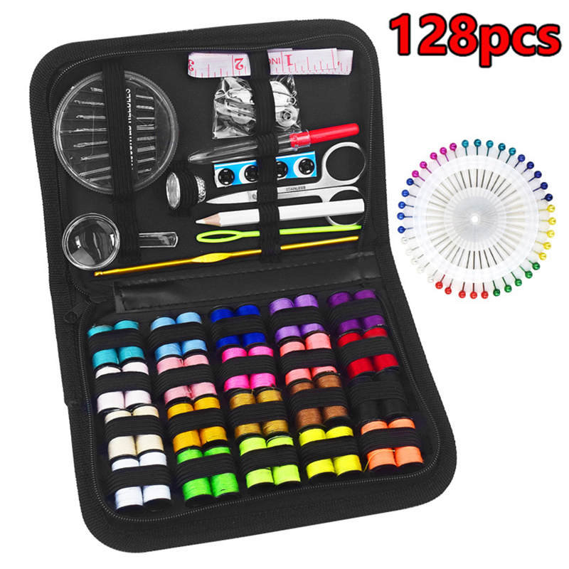 DIY Sewing Kits for Hand Quilting Stitching Embroidery Thread Arts Crafts Tools Accessories Sew Box 98/128/183/200/226 PCS Set: 128 PCS