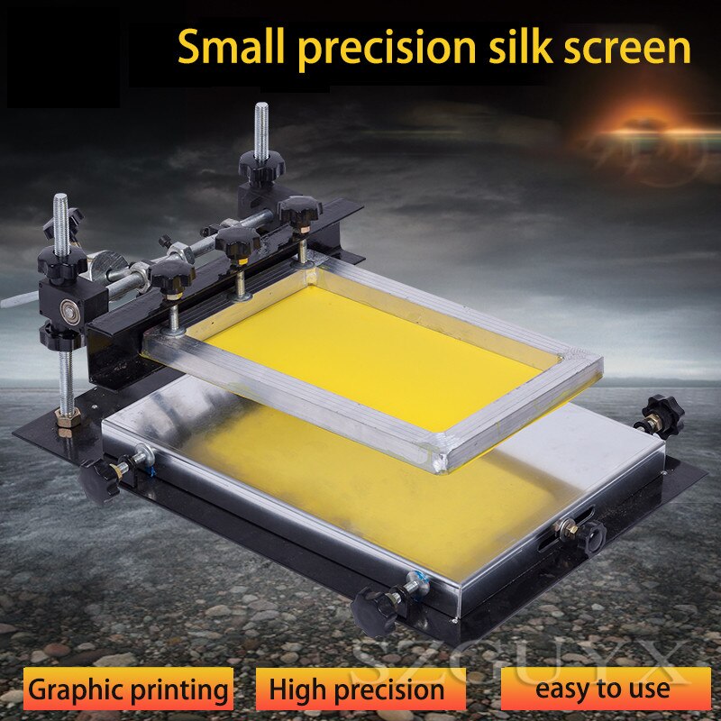 Manual silk screen Taiwan SMT manual stamping station solder paste screen printing machine screen printing machine trumpet