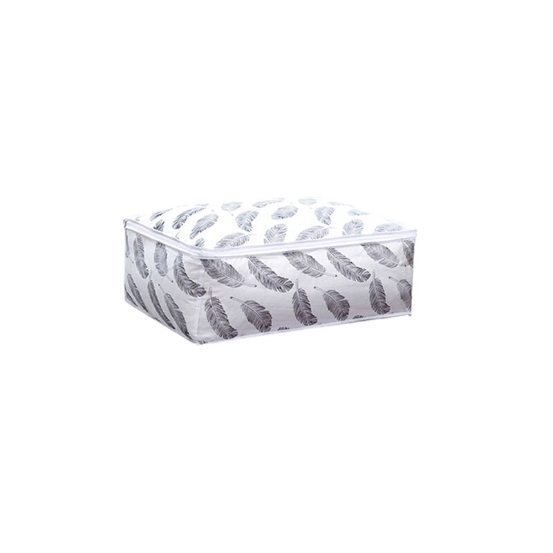 Non-woven Opvouwbare Opbergdoos Draagbare Kleding Organizer Tidy Pouch Koffer Home Opbergdoos Quilt Opslag Container Bag: 57x40x22cm G