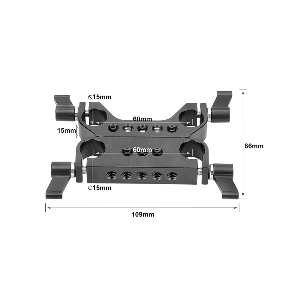 SZRIG Adjustable Lens Y Support Mount Adapter Dual 15mm Rail Block Rod Clamp For DSLR Rig Rod Support System Camera Photo Studio: SZ0100