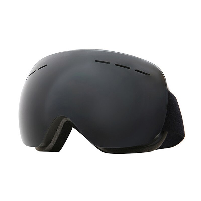 Winter Anti-fog Skating Skiing Goggles Spherical Broad Vision Snowboard Ski Glasses Outdoor Windproof HD Snowmobile Goggles: Black