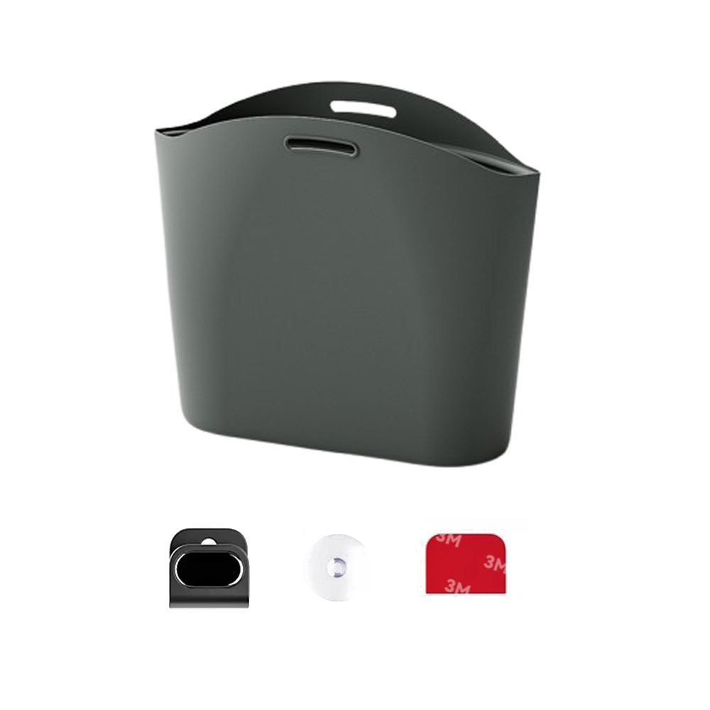 Portable Silicone Car Trash Can Dustbin Vehicle Storage Hanging Waste Bin Foldable Waterproof Space Saving Organizers Home: Gold