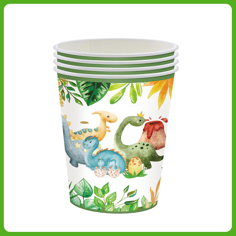Dinosaurus Verjaardag Decoratie voor Jongen Dinosaurus Thema Servies Borden Kopjes Servetten Tafelkleed Banner Kids Feestartikelen Gunst: Bruin