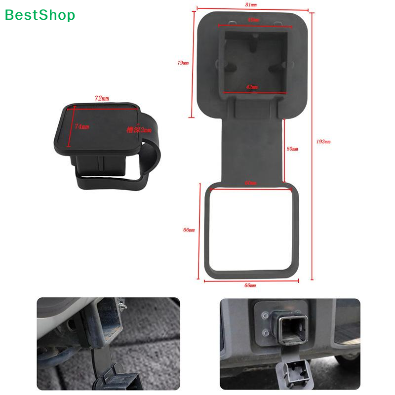 ☭ 2-inch rubberen trekhaakafdekking, aanhanger trekhaak afdekking, stofdichte trekhaak afdekplug, rubberen trekhaak kap beschermer