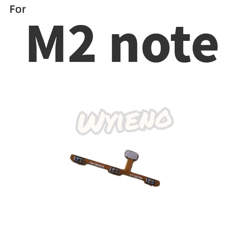 Novaphobat para Meizu M3 Note M681H M681Q/L681h encendido apagado volumen arriba abajo interruptor tecla flex cable reemplazo + seguimiento: for M2 note