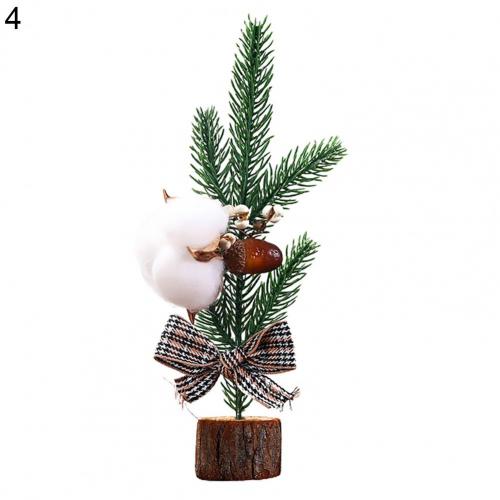 Delicate Wood Simulation Artificial Table Top Christmas Tree for Office: 4