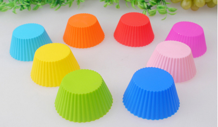 12 stuks siliconen cake cupcake cup cake tool bakvorm siliconen bakvorm cupcake en muffin cupcake voor doe-het-zelf in willekeurige kleur